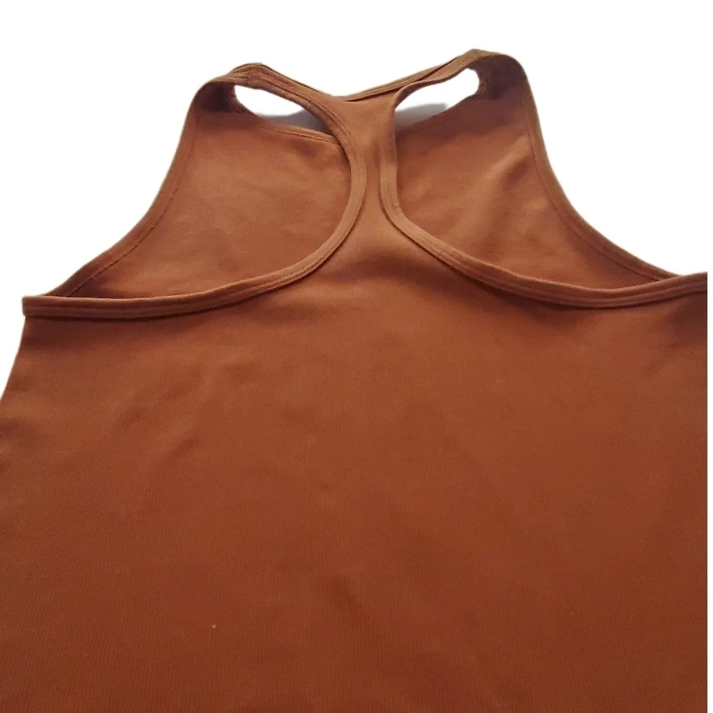 FREE PEOPLE 'Intimately' Nutmeg Brown Racerback Sleeveless Crop Top Tank XS / SM
